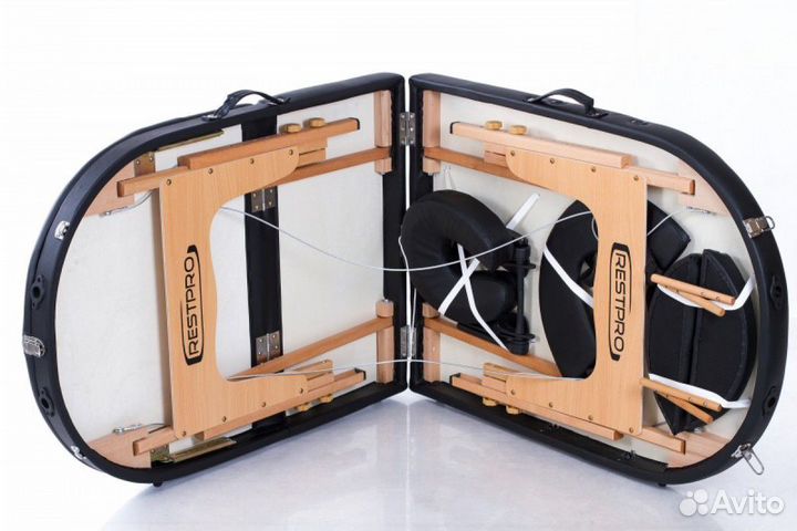 Массажный стол restpro Classic Oval 3 Black/Cream