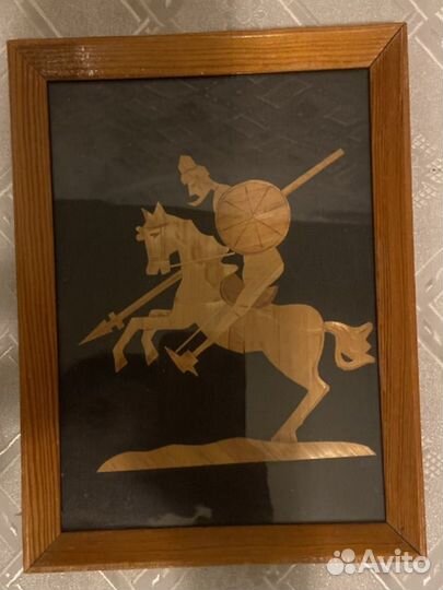 Панно из саломы Дон Кихот