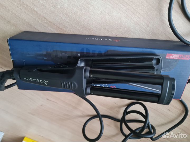 Плойка тройная для волос Dewal Pro mini