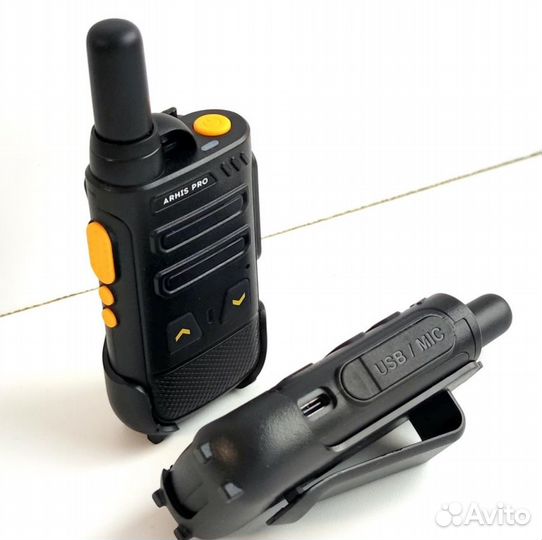 Легкая рация с наушником, комплект 2 штуки