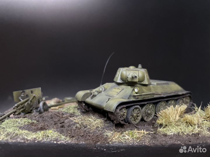 Диорама с танком т34