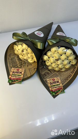 Шоколадные пельмени, мужские съедобные букеты