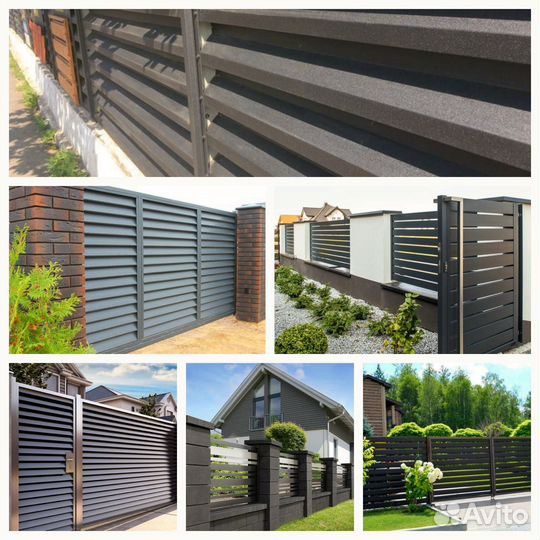 Современные металлические заборы Жалюзи