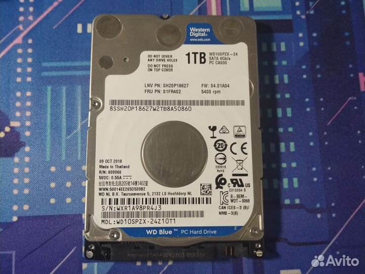 Продам жёсткий диск от вестерн диджитал 1тб