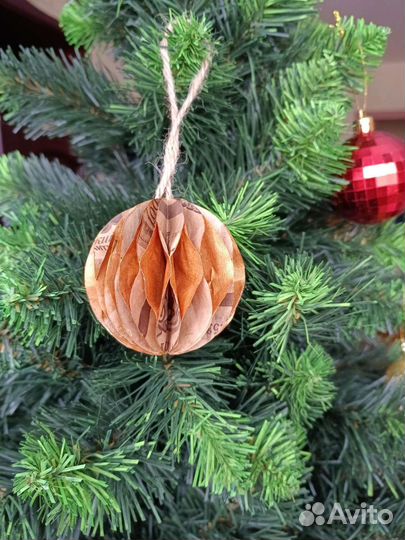 Бумажные ёлочные игрушки как h&m