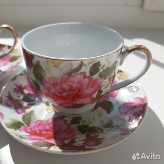 Чашка с блюдцем фарфор Япония