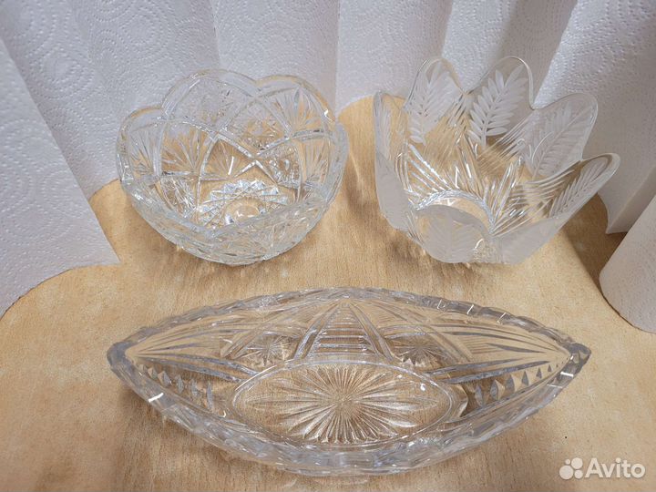 Хрустальные вазы/салатники