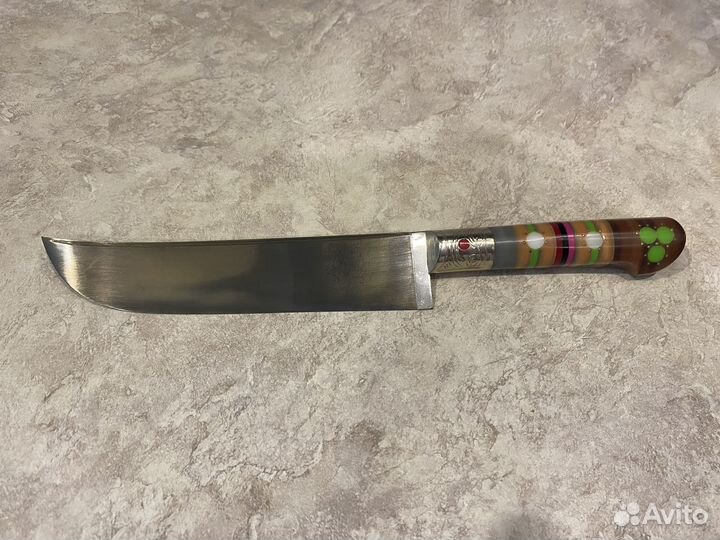 Пчак средний Ёрма с садафом, гарда латунь гравиров