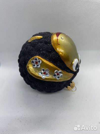 Елочная игрушка. Овечка. Польша. Стекло