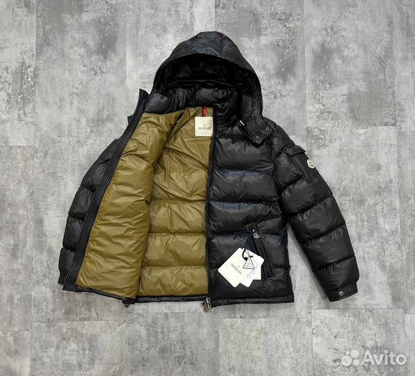 Куртка moncler maya nfc с оливковой подкладкой