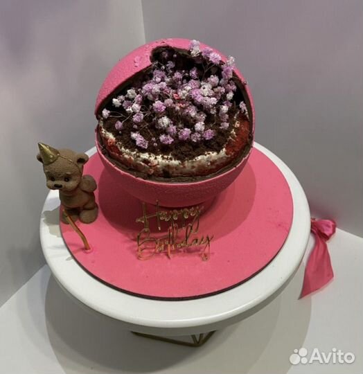 Торт бомба, торткиндер, торт сюрпризом