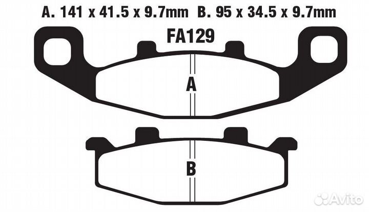 Колодки Nissin Япония FA129 2P-252 FDB481 VD-427