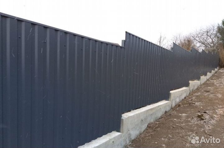 Забор из профнастила цена быстро