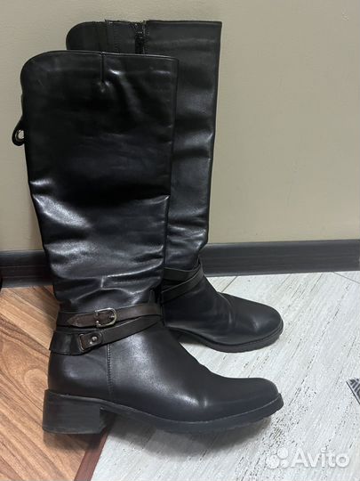 Сапоги женские демисезон, нат.кожа, 37 размер