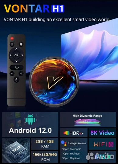 Smart iptv Box Vontar H1/ X2/W2 под ключ
