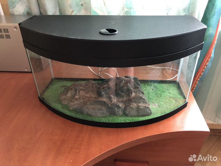 Аквариум с выпуклым фронтальным стеклом, б/у