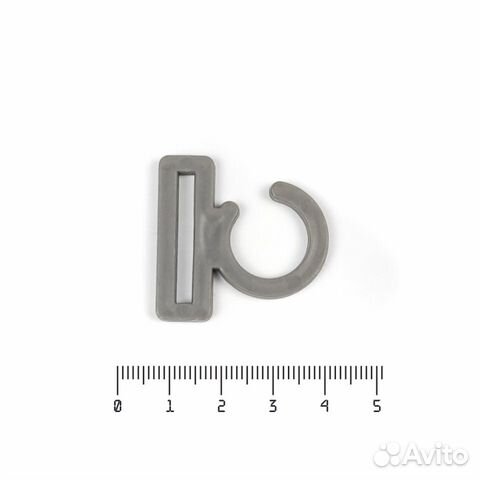 Крючок для подголовника пластиковый 25 мм, серый