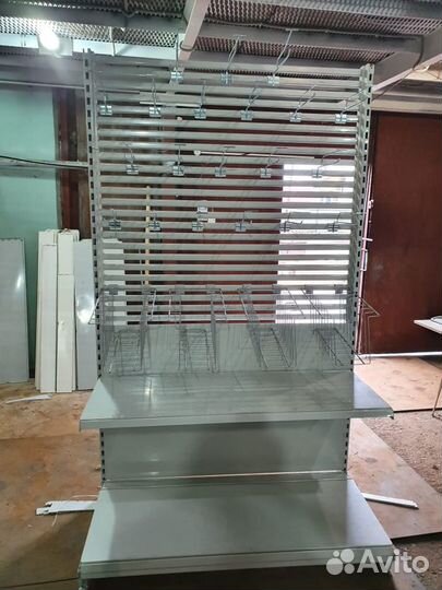 Стеллаж металлический пристенный 400 шт