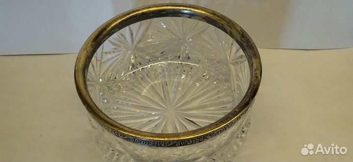 Ваза, конфетница,салатница хрусталь, мельхиор ссс