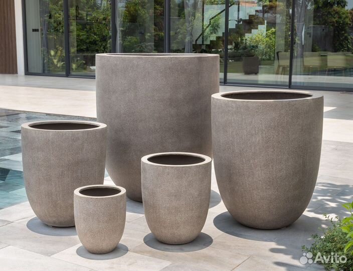 Бетонный вазон для цветов, кашпо, ящики лофт