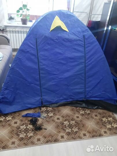 Палатка туристическая 4 местная с крышей