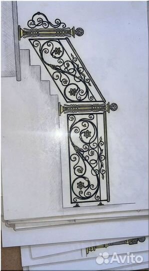 Кованые перила для лестниц