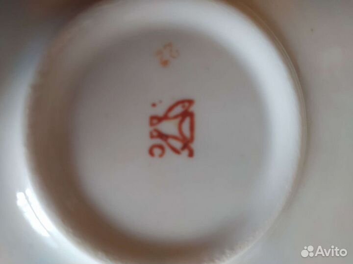 Блюдо, большая тарелка фарфор сирень СССР