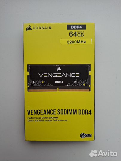 Оперативная память DDR4 64GB (2x32GB) Corsair 3200