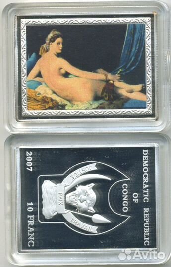 Конго - 12шт х 10 франков 2007 г. серебро, картины
