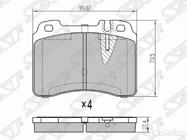 Колодки тормозные перед mercedes W210/W202 94-02