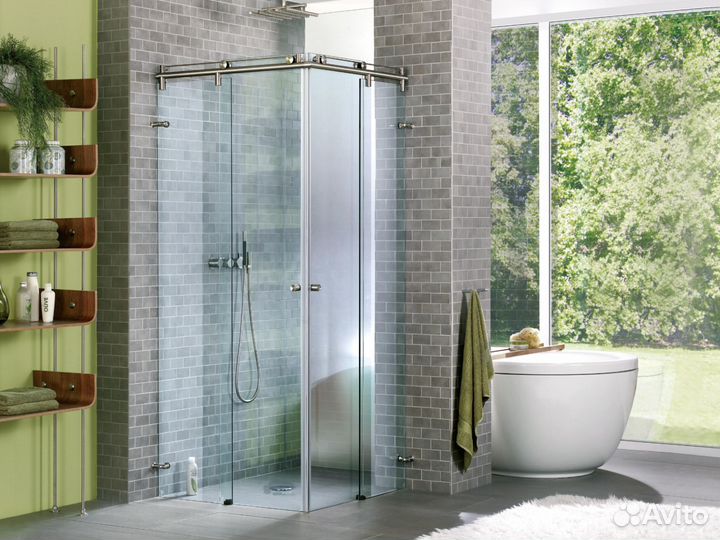 Стеклянные душевые для ванной