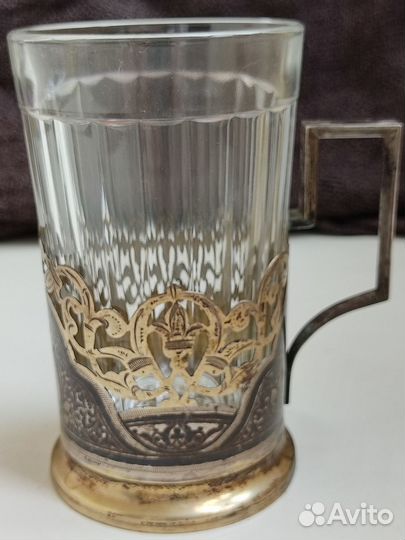 Антиквариат Подстаканник серебро Кубачи