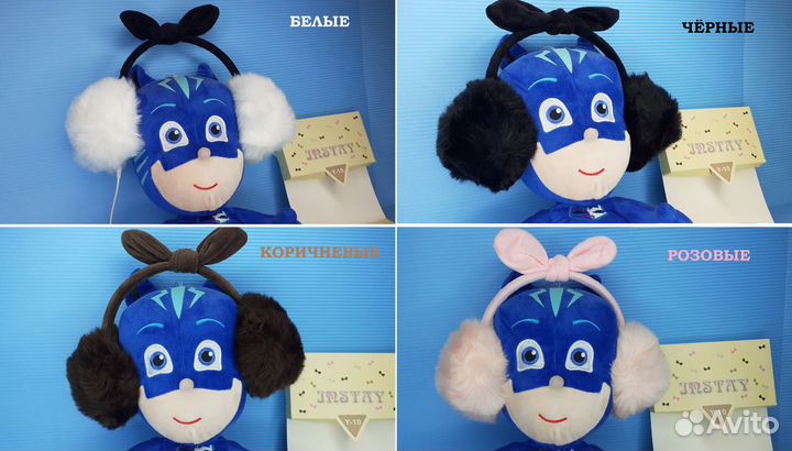 Наушники 2в1 Instay меховые проводные для музыки