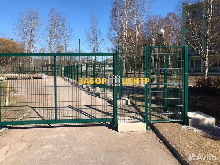 3D и 2D сварная сетка Гиттер для забора, Поварово