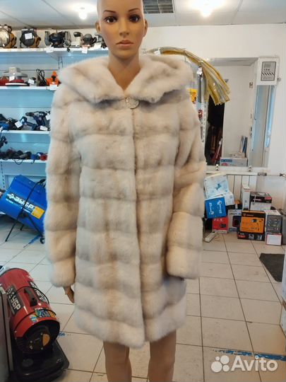 Шуба норковая 46-48р поперечная