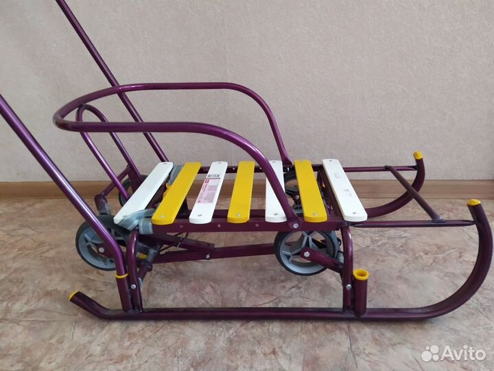 Детские сани с колесами