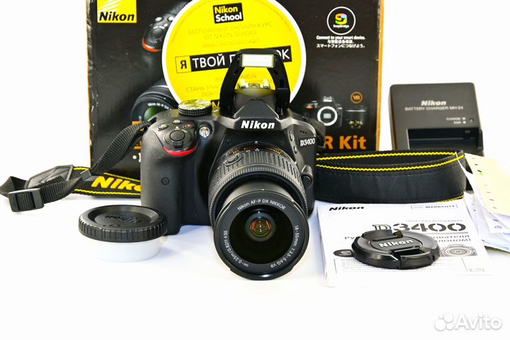 Nikon D3400 24.2MP зеркалка Kit AF-S VR 18-55