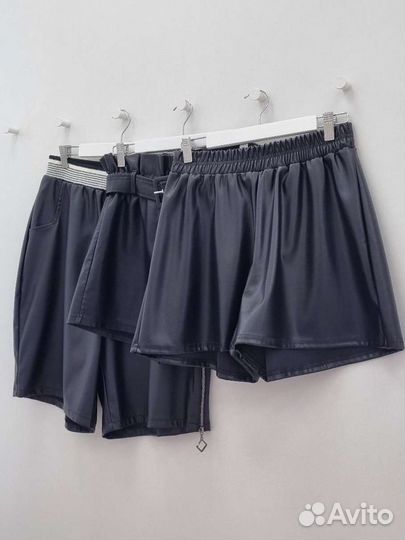 Шорты экокожа