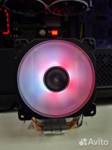 Кулер башня с меняющейся подсветкой для процессора