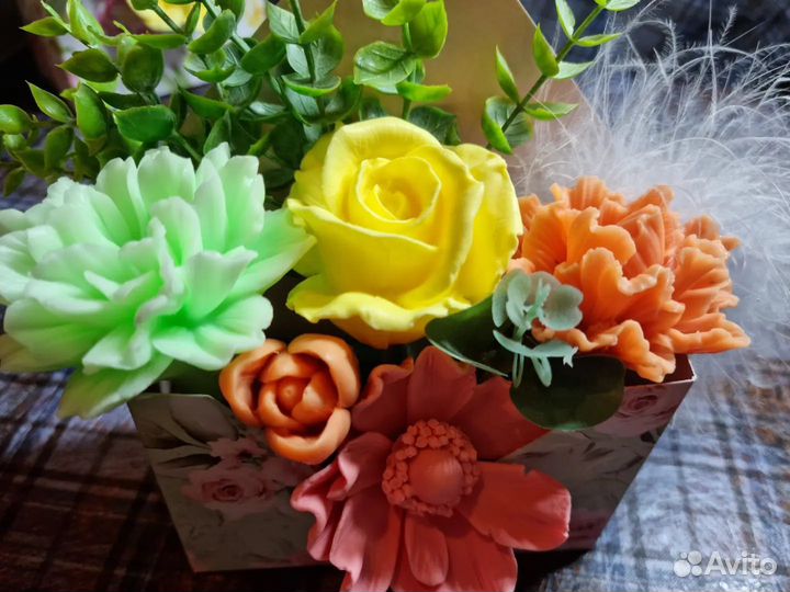 Букет цветов из мыла