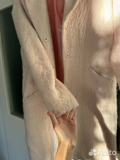 Пальто с длинным ворсом only