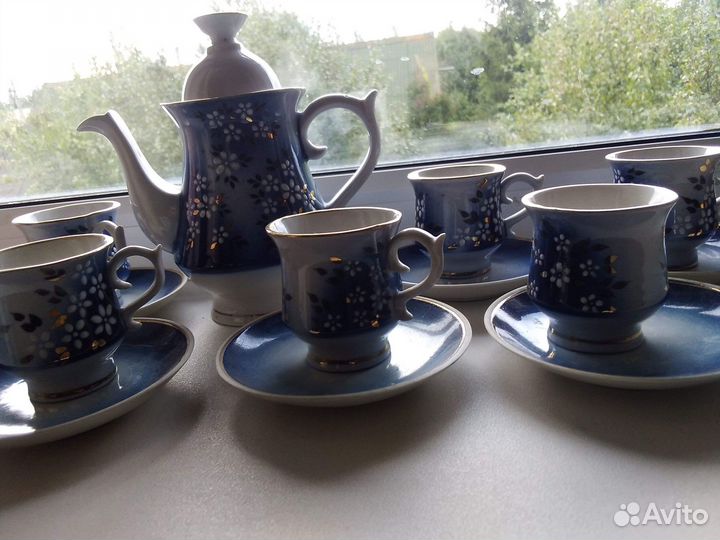 Кофейный набор с молочником Бронницкий фарф.завод