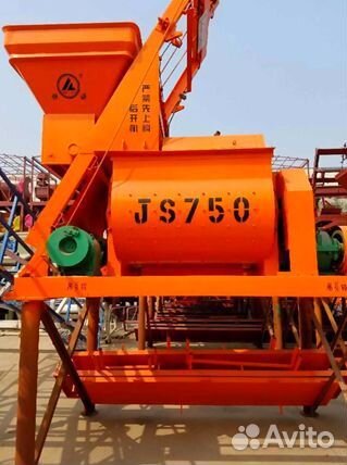 Двухвальный бетоносмеситель со скипом JS-750