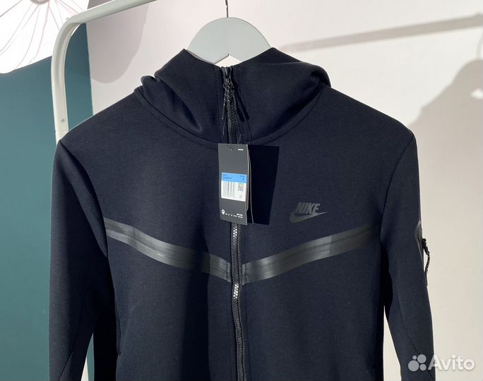 Зип худи nike tech fleece черная