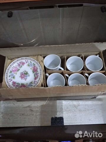 Чайный и кофейный сервизы фабричный Китай