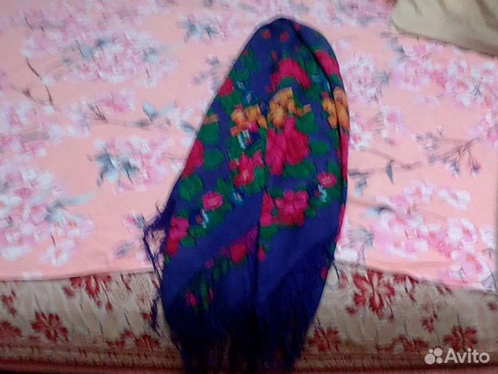 Павлопосадский платок145/145красив.времен.ссср