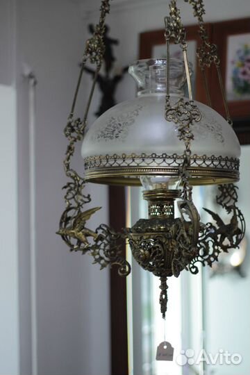 Старинная бронзовая люстра