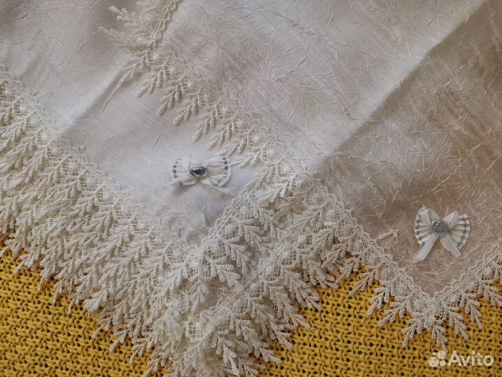 Салфетки сервировочные белые с кружевом