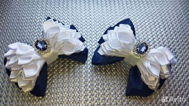Банты для волос белые