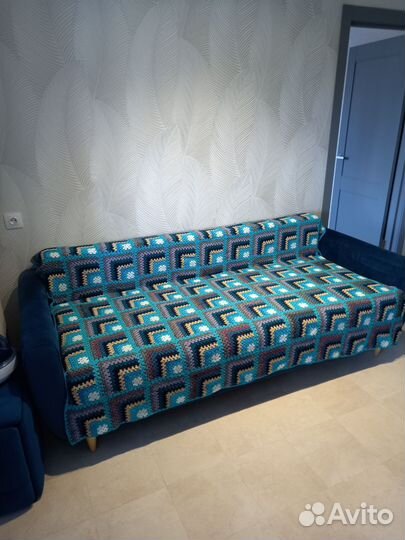 Плед ручной вязки